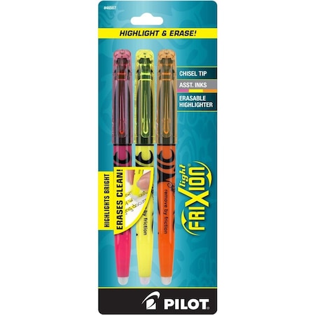Pilot Highlighter Set, Assorted, Chisel, PK3 PIL46507