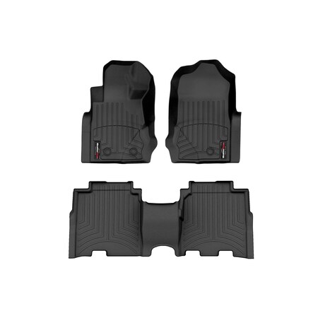 Weathertech Black, Front and Rear Floorliners for Vinyl Floors 441702-1-2V