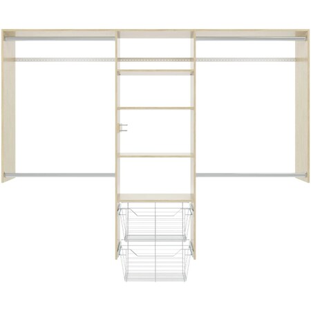 Easy Track Entryway 48 in. to 96 in. W Closet System, Honey Blonde PH68-MJ