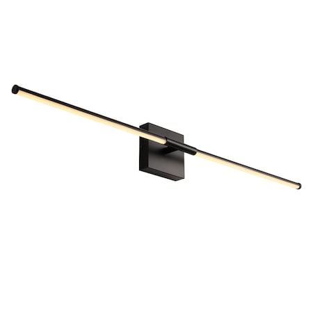 Jonathan Y McKenna 32" Modern Minimalist Dimmable Integrated LED Metal Wall Sconce, Black JYL7040C
