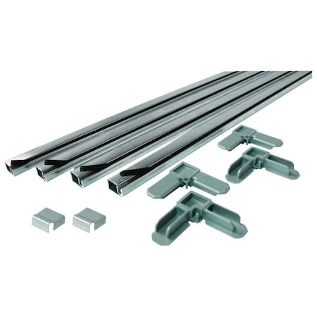 Make-2-Fit Screen Frame Kit, 5 ft L x 3/4 in W Dimensions, Aluminum, Mill, 10-Piece PL 7805