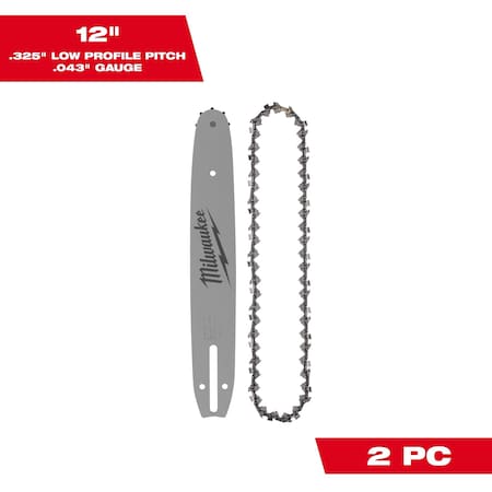 Milwaukee Tool Gauge Saw Chain and Guide Bar Set 49-16-2846