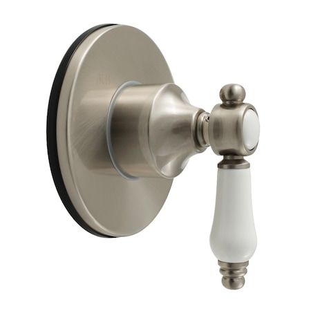 Kingston Brass Single-Handle Six-Way Diverter Valve with Round Trim Kit, Brushed Nickel KS4038BPL