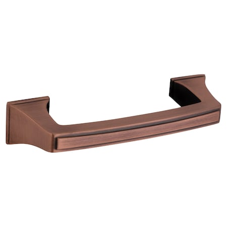 Brixwell Cabinet Pull Handle, Zinc, 3in Centre To Centre, 3-3/4in L, 11/16in W, Brushed Copper Finish BXB03035BC