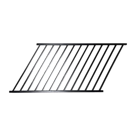 Nuvo Iron 34''x72'' Wide Textured Black Ready Rail Steel Railing Panel, 35 Deg Angle DSR3470-STB