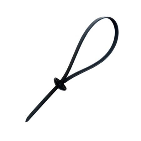 Kable Kontrol UV Resistant Button Head Zip Ties - 12in, 120LBS, 100PCS, Black, 100PK CTBH-12-120-100-BK
