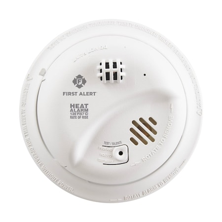 Brk 120V AC/DC 135 deg F w/Rate-of-Rise Heat Alarm HD6135FB