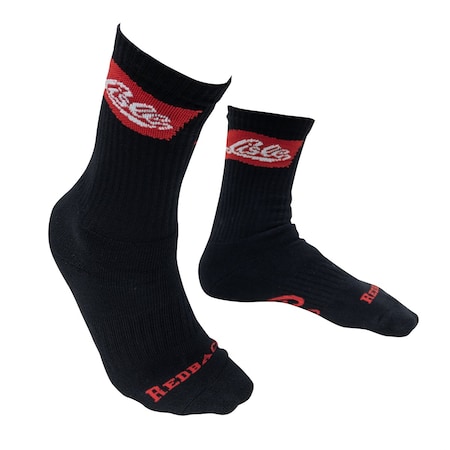 Lisle Crew Socks, Black 89160
