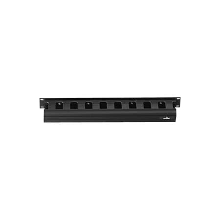Leviton Cable Management Horizontal, Front Only Slotted Duct, Black 1U 491RU-HFO
