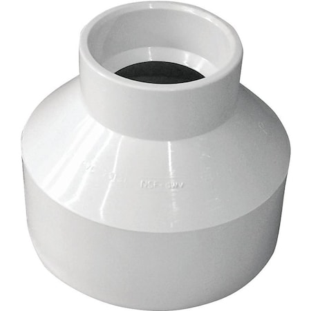 Genova IPEX Reducing Coupling, 3 x 112 in, Hub, PVC, White, SCH 40 Schedule 193023