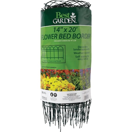 Best Garden 14'' Hx20 ' L Galvanized Wire Decorative Border Fence 700789