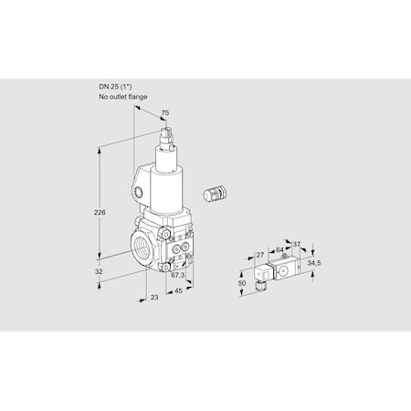Honeywell Kromschroder Solenoid Valve for Gas, VAS-VCS Series, Class A, 500 mbar Max Pressure KS88013097