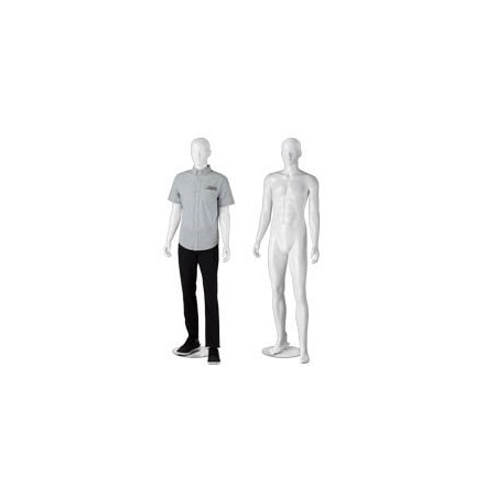 Specialty Store Services Plastic Glossy White Male Mannequin, Full Body Or Headless 60285
