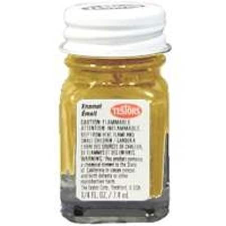 Testors Enamel Paint, Metallic, Gold, 025 oz, Bottle 1144TT