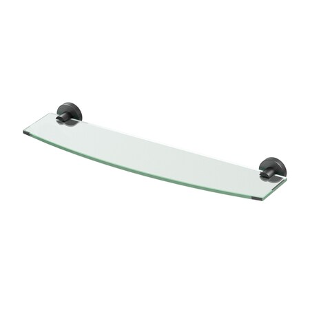 Gatco Glam Glass Vanity Shelf, Matte Black 4636MX