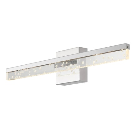 Jonathan Y Mario 22" 1-Light Modern Contemporary 360-Degree Rotatable Iron/Seeded Acrylic Integrated LED Vanity JYL7128C
