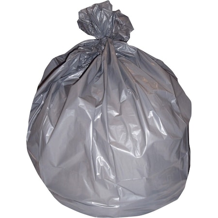 Heritage Linear Low-Density Can Liners, 45 gal, 1.1 mil, 40" x 46", Gray, Flat Pack, 125PK H8046SG