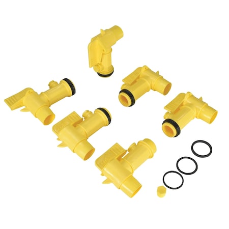 Vestil Jumbo Manual Drum Faucet, 2" Bung JDFT-6PKG