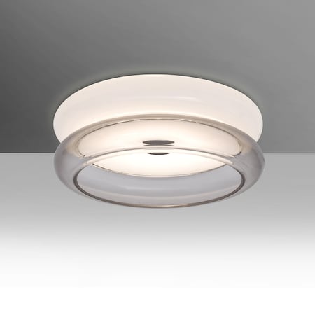 Besa Lighting Topper 8 Ceiling, Opal/Smoke, Finish, 1x10W LED TOPPER8SMC-LED