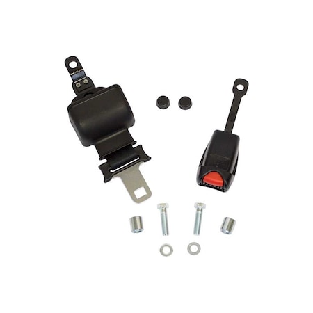 Uni Pro Retractable Seat Belt Kit, 425/535/1000/1001/1003/1200/1201/1202, Black Nylon, 2-In. 8111