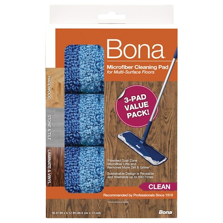 Bona MOP PAD MICROFIBER, PK 3 AX0003608
