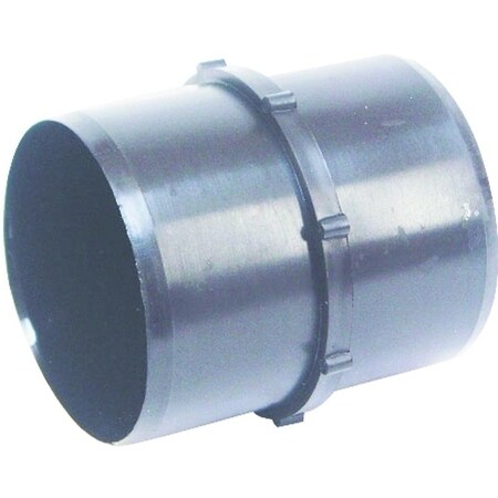 Us Hardware Straight Hose Coupler, 3 in ID, 3-1/2 in L, ABS, Black RV-379B