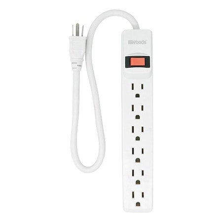 Southwire SurgeProtector, White, 3-1/2in, 6Outlets 41345