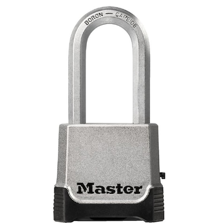 Master Lock Magnum Series Padlock, 38 in Dia Shackle, 2 in H Shackle, Boron Carbide Steel Shackle, Zinc Body M176XDLH