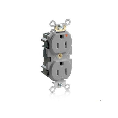Leviton Straight Blade Receptacle, 5-15R, 15 A, 125V AC, Flush Mount, Isolated Ground M5262-IGG