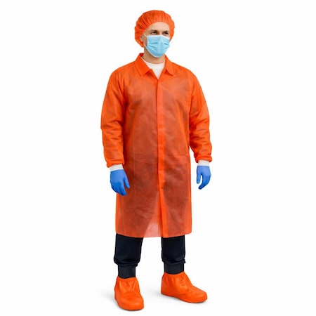 Keystone Orange Lab Coats XL 30/cs LC0-ORE-NW-V-XL-ORANGE