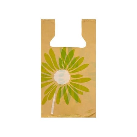 Nashville Wraps Painted Daisies Plastic T Sacks, 11.5x6.5x22, .65 mil, 500PK TSR1PD5