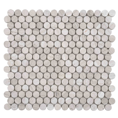 Apollo Tile Beige 11x12 Wooden Grey Marble Polished Floor and Wall Mosaic Tile 4.83 sqft/case, 5PK APLSV88P10PA
