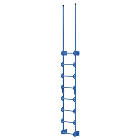 Vestil Steel Walk Through Dock Ladder 8 Step 300 Lb. Capacity Blue DKL-8-BL