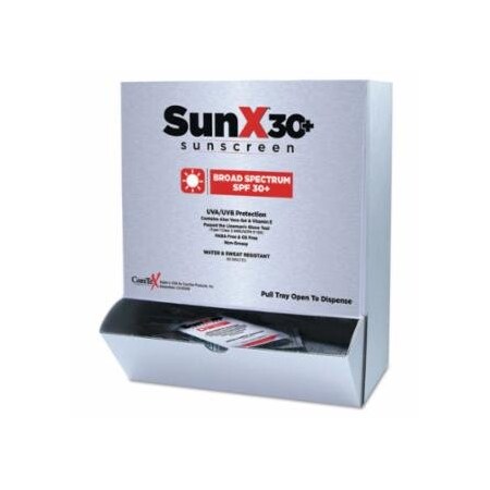 First Aid Only SunX30 Sunscreen Lotion Packet, 50 per Box 579-18-350