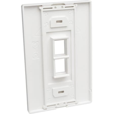 Tripp Lite Single-Gang 2-Port Wallplate Keystone Cat5/6 USB/HDMI/DP/RCA TAA N080-102