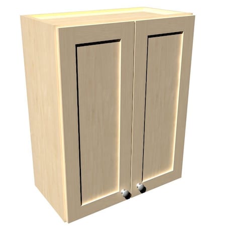 Rigel Cabinetry Kitchen Wall Cabinet, 27 in W x 30 in H, 2-Door, Gray, Solid Wood RTA - 806204