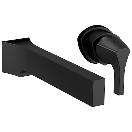 Delta Zura Single Handle Wall Mount Bathroom Faucet Trim In Matte Black T574LF-BLWL