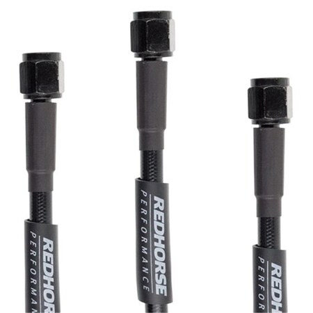 Safety First 36 in. Straight -4 to Straight -4 Pre-assembled Brake Line, Black SA1830966