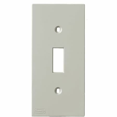 Hubbell Wiring Device-Kellems Toggle Faceplate, White, PVC, Plates KP1