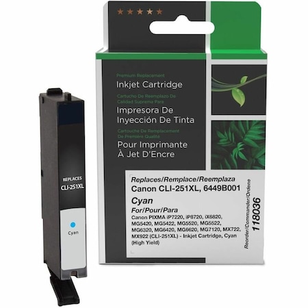 Clover Imaging Group Imaging Non-OEM New High Yield Cyan Ink Cartridge 118036