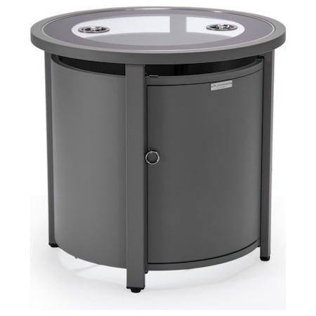 Leisuremod Walbrooke Grey Patio Round Tank Holder, Grey WH24GR