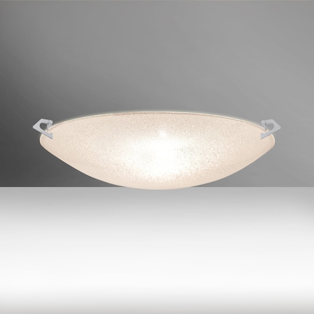 Besa Lighting Sonya 20 Ceiling, Glitter, Satin Nickel Clips, 3x11W LED 8419GL-LED-SN