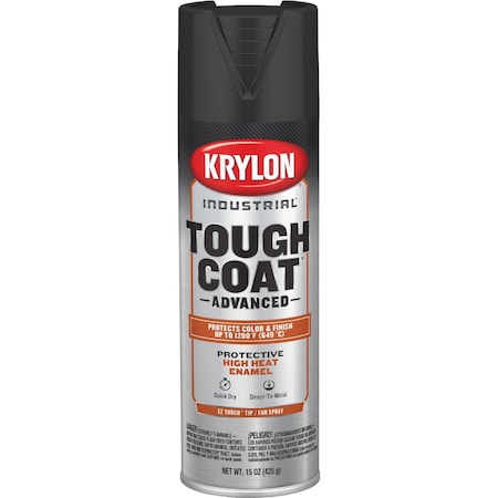 Krylon Industrial Tough Coat 15 Oz. High Heat Black Rust Barrier Spray Enamel K00769008