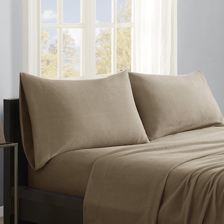 True North By Sleep Philosophy True North Micro Fleece Sheet Set, Queen - Brown SHET20-532