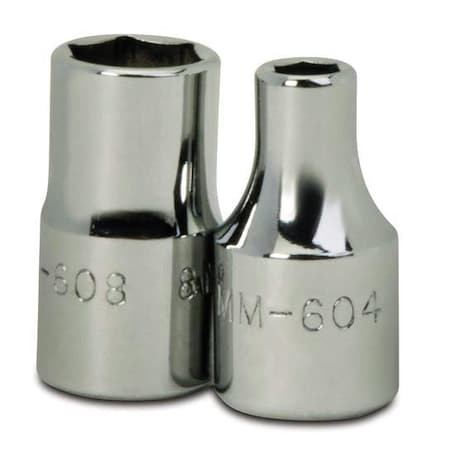 Williams 1/4" Drive, 10mm Metric Socket, 6 Points, 1/4" D, 6Pt, 10mm JHWMM-610