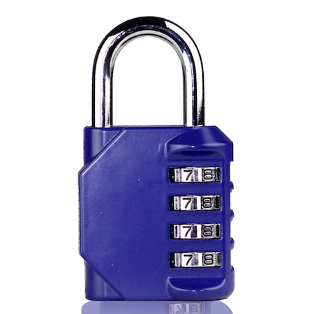 Newhouse Hardware 4-Digit Waterproof Combination Lock, Steel, Blue NHH-NUMLK-BLU