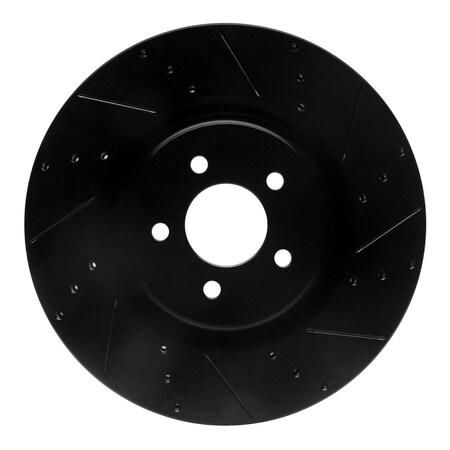 Dynamic Friction Co DFC Brake Rotor - Drilled and Slotted - Black 633-54060R