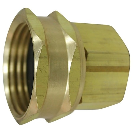 Landscapers Select Hose Adapter, 3/4 x 1/2 in, FHT x FIP, Brass, Brass, For: Garden Hose PMB-059LFBC