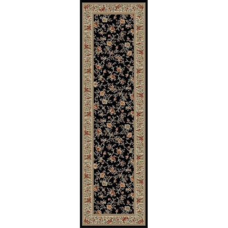 Homeric 9 ft. 3 in. x 12 ft. 6 in. Ankara Floral Garden Black HO222614