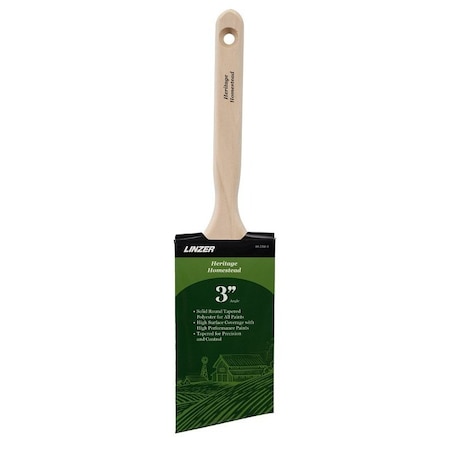 Linzer HH2760-3 Angle Sash Brush, 3 in W, 3-1/4 in L Bristle, Polyester Bristle HH 2760 0300